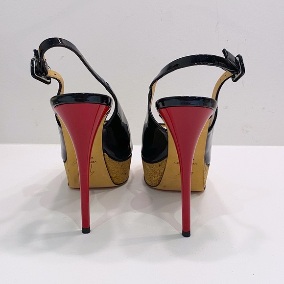 Giuseppe Zanotti Black Patent Peep Toes - 38.5 - Picture 4 of 11